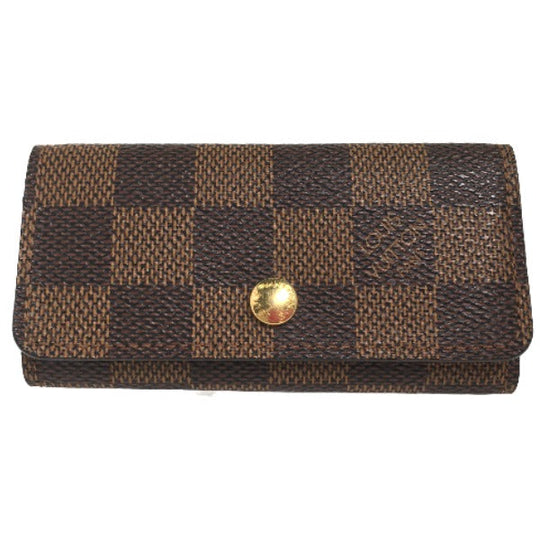 LOUIS VUITTON Key case Key holder  N62631 Damier canvas Brown Key case for 4 Key holder Damier Multicles4 unisex(Unisex) Used Authentic
