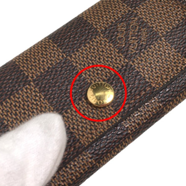 LOUIS VUITTON Key case Key holder  N62631 Damier canvas Brown Key case for 4 Key holder Damier Multicles4 unisex(Unisex) Used Authentic