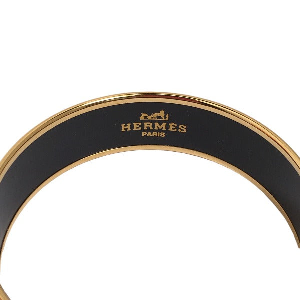 HERMES Bangle Metal, cloisonn blue Bangle Gold Plated Emile Women(Unisex) Used Authentic