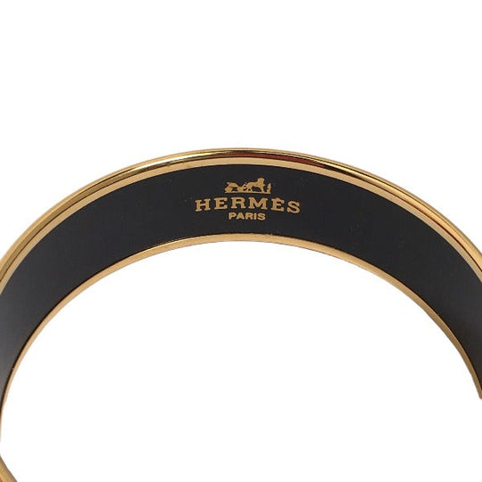 HERMES Bangle Metal, cloisonn blue Bangle Gold Plated Emile Women(Unisex) Used Authentic
