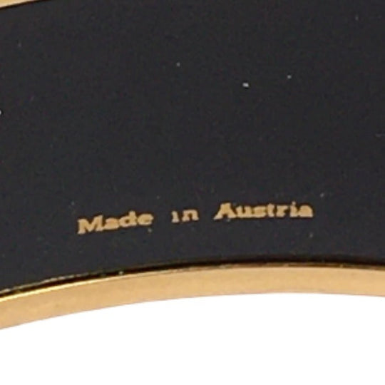 HERMES Bangle Metal, cloisonn blue Bangle Gold Plated Emile Women(Unisex) Used Authentic