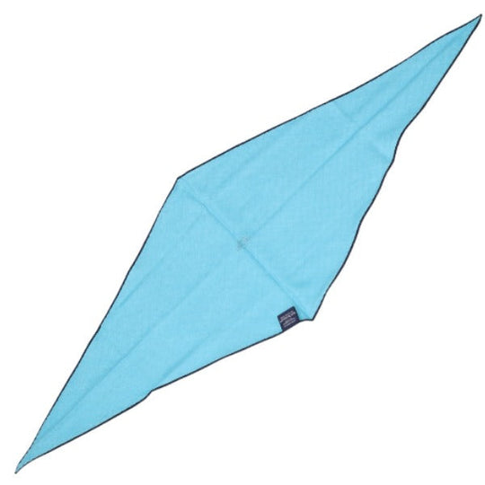 HERMES scarf Silk, Cashmere blue scarf Cashmere x silk Rhombus unisex(Unisex) Used Authentic