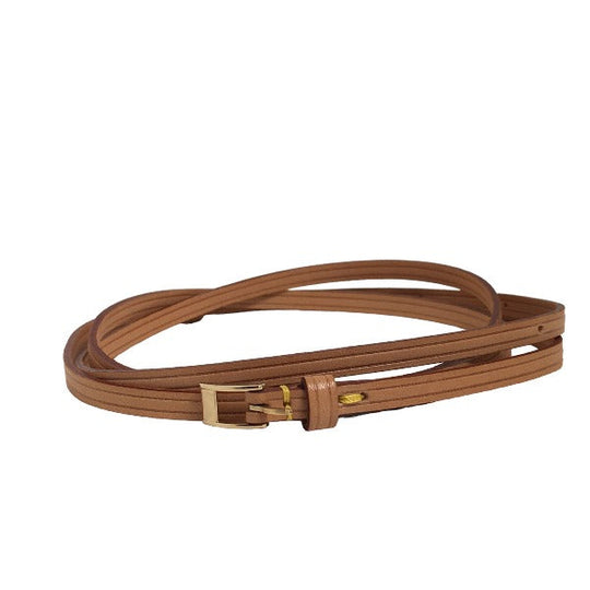 LOUIS VUITTON Shoulder strap Nume leather Brown Shoulder strap 51.2" width 0.2" Women Used Authentic