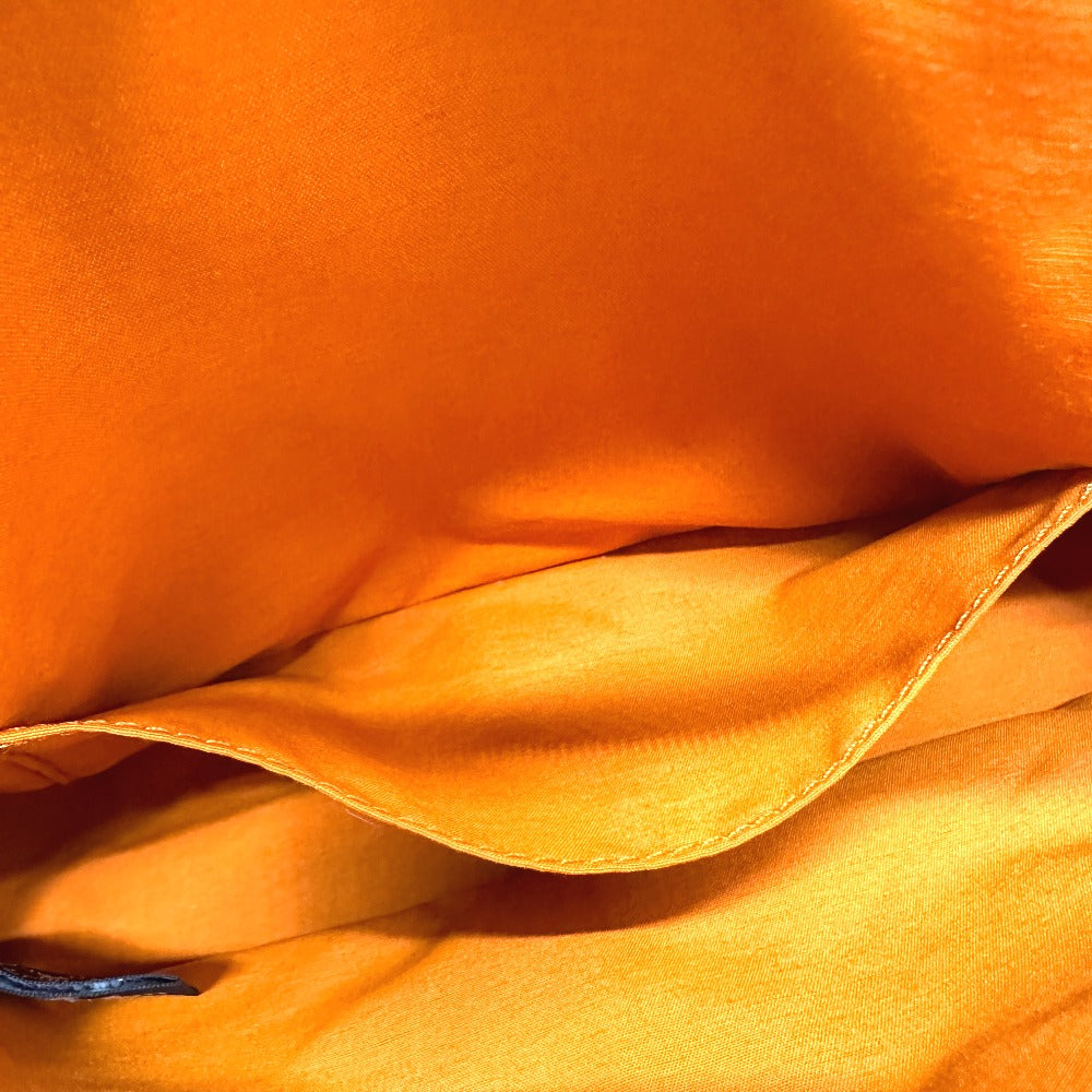 HERMES Pouch cotton Red Bored 25 Women Used Authentic