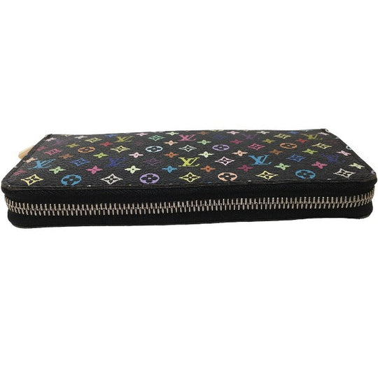 LOUIS VUITTON Long Wallet Purse M60050 Monogram canvas, leather Multicolor x noir Long Wallet Purse Monogram multicolor Zippy wallet Women(Unisex) Used Authentic