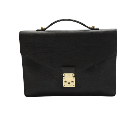 LOUIS VUITTON Business bag M54462 Epi Leather Noir Business bag Epi Porto de cuman bandouliere mens Used Authentic