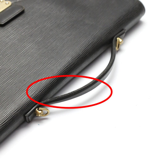 LOUIS VUITTON Business bag M54462 Epi Leather Noir Business bag Epi Porto de cuman bandouliere mens Used Authentic