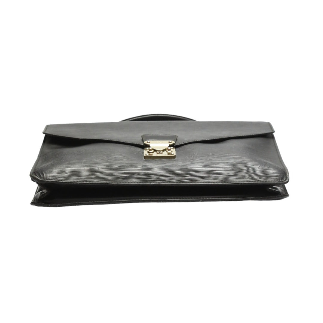 LOUIS VUITTON Business bag M54462 Epi Leather Noir Business bag Epi Porto de cuman bandouliere mens Used Authentic