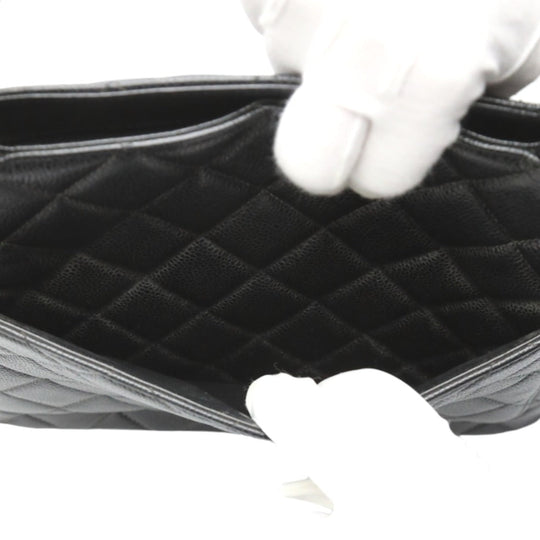 CHANEL Tote Bag Matt caviar skin black Handbag Caviar skin Replica Tote Women Used Authentic