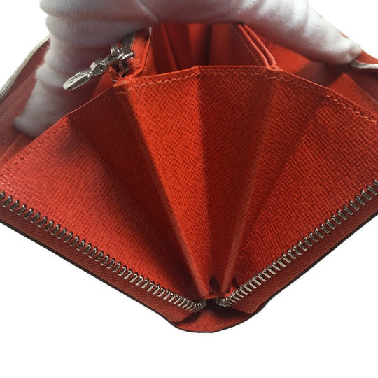 LOUIS VUITTON Long Wallet Purse M60310 Epi Leather Orange Zip Around Epi Zippy wallet Women Used Authentic