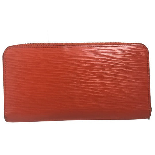 LOUIS VUITTON Long Wallet Purse M60310 Epi Leather Orange Zip Around Epi Zippy wallet Women Used Authentic