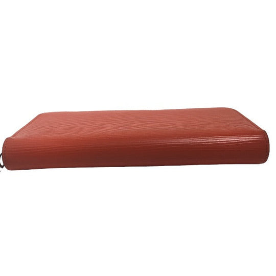 LOUIS VUITTON Long Wallet Purse M60310 Epi Leather Orange Zip Around Epi Zippy wallet Women Used Authentic