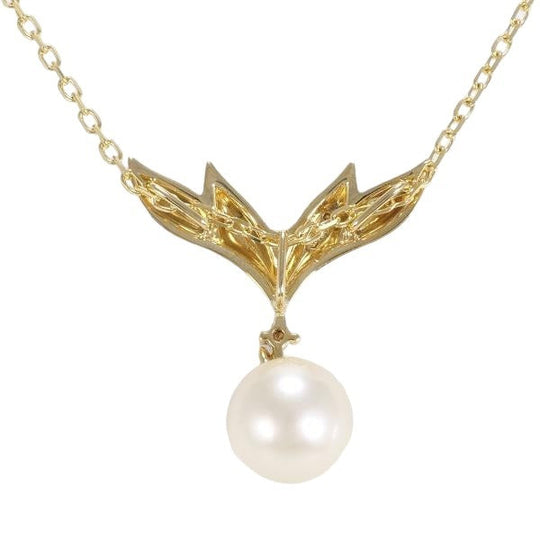 MIKIMOTO Necklace K18 Yellow Gold, Diamond, Pearl gold Diamond Pearl 18K Women Used Authentic