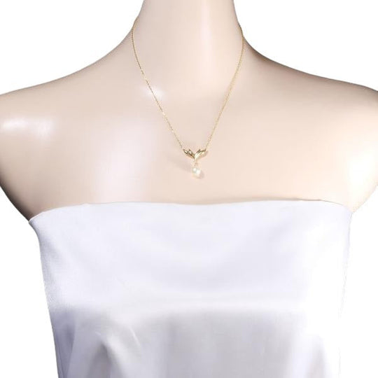 MIKIMOTO Necklace K18 Yellow Gold, Diamond, Pearl gold Diamond Pearl 18K Women Used Authentic