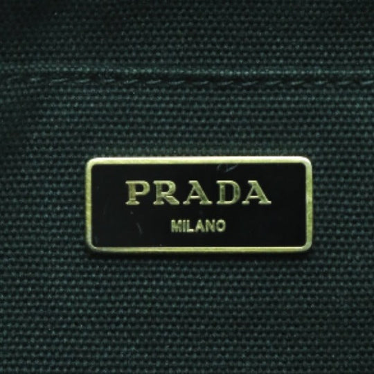 PRADA Tote Bag 1BG439 denim black Tote Bag Canapa mini Women Used Authentic