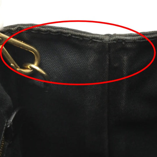 PRADA Tote Bag 1BG439 denim black Tote Bag Canapa mini Women Used Authentic