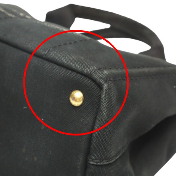 PRADA Tote Bag 1BG439 denim black Tote Bag Canapa mini Women Used Authentic