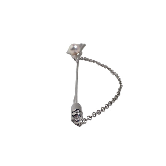 TASAKI Brooch Silver Silver Pin Brooch Tazaki Pearl SV Women Used Authentic