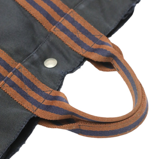 HERMES Tote Bag canvas Navy Mini bag Fool ToePM canvas mens(Unisex) Used Authentic