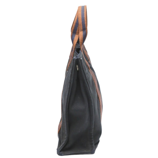 HERMES Tote Bag canvas Navy Mini bag Fool ToePM canvas mens(Unisex) Used Authentic