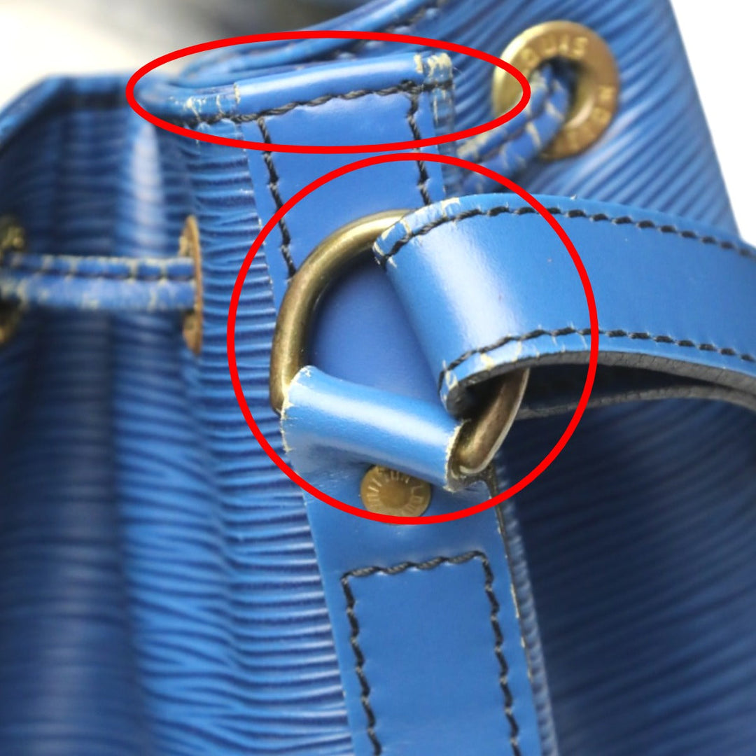LOUIS VUITTON Shoulder Bag M44005 Epi Leather blue Drawstring type Shoulder Bag Epi Noe Women Used Authentic
