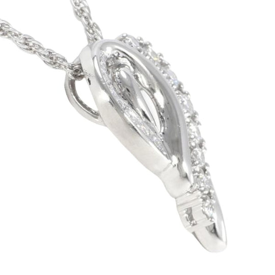 POLA Necklace Pt900Platinum, Diamond Platinum Necklace Diamond Women Used Authentic