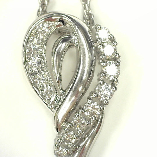 POLA Necklace Pt900Platinum, Diamond Platinum Necklace Diamond Women Used Authentic
