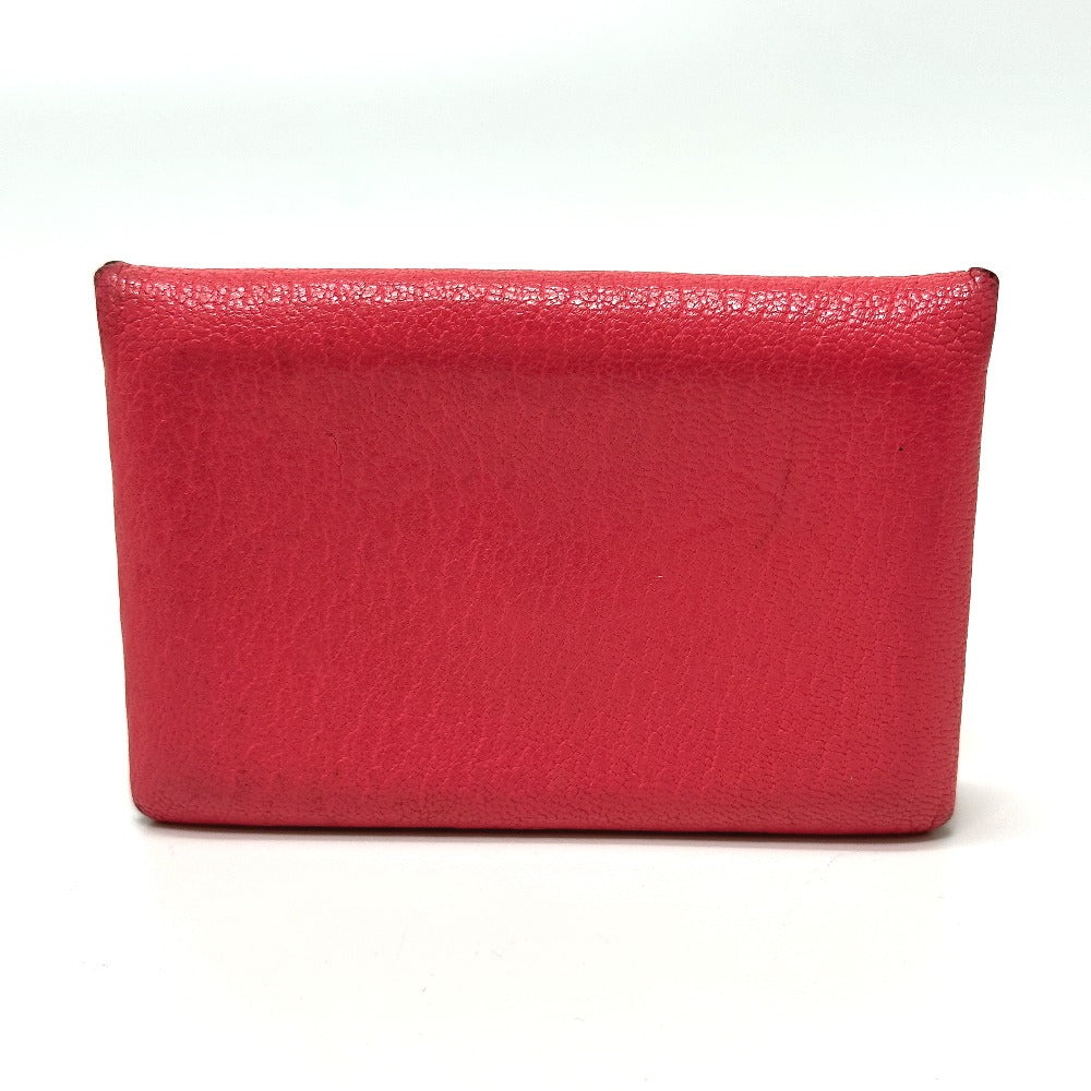 HERMES Card Case Epsom pink Business Card Holder Pass Case Calvi Women Used Authentic