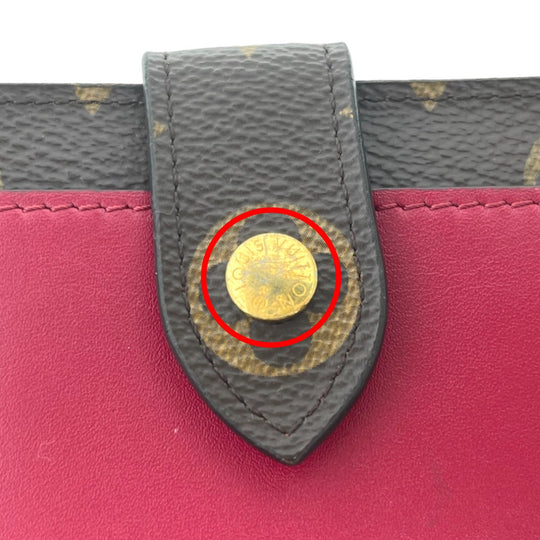 LOUIS VUITTON Bifold Wallet M69433 Monogram canvas Fuchsia Bifold Wallet Monogram Portefeuille Juliet Women Used Authentic