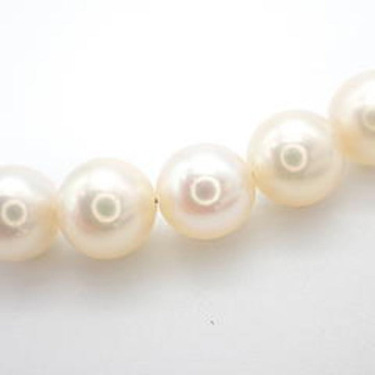 TASAKI Necklace Pearl white Pearl Pabout 7.7~8.5mm K14 Women Used Authentic