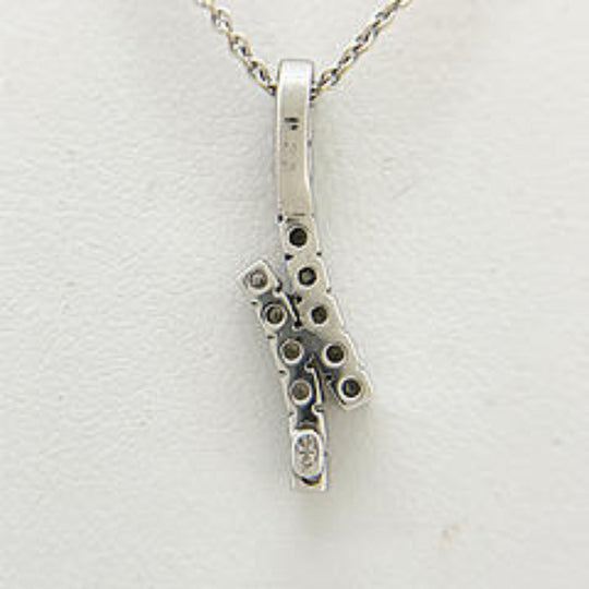 STAR JEWELRY Necklace K18 white gold white Necklace FD0.23 750 Women Used Authentic