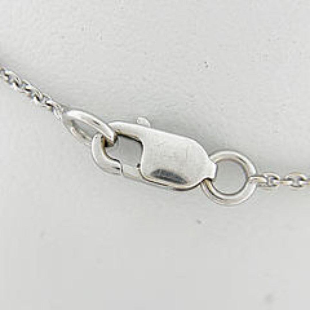 STAR JEWELRY Necklace K18 white gold white Necklace FD0.23 750 Women Used Authentic