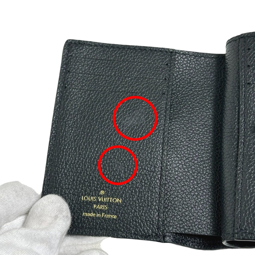 LOUIS VUITTON Tri-fold wallet M80880 Monogram Ann Platt black Tri-fold wallet Ann Platt Portefeuille Metis Women Used Authentic