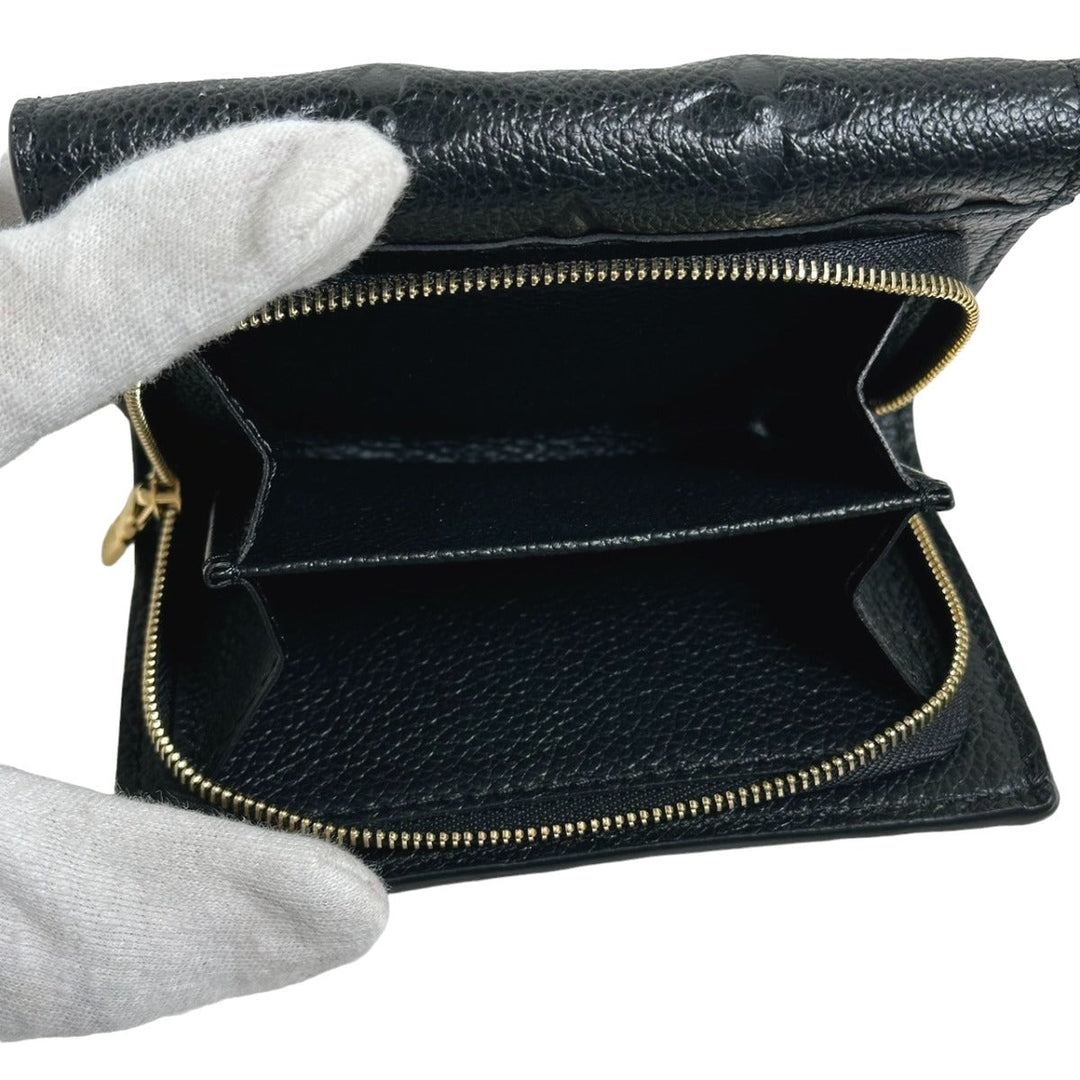 LOUIS VUITTON Tri-fold wallet M80880 Monogram Ann Platt black Tri-fold wallet Ann Platt Portefeuille Metis Women Used Authentic