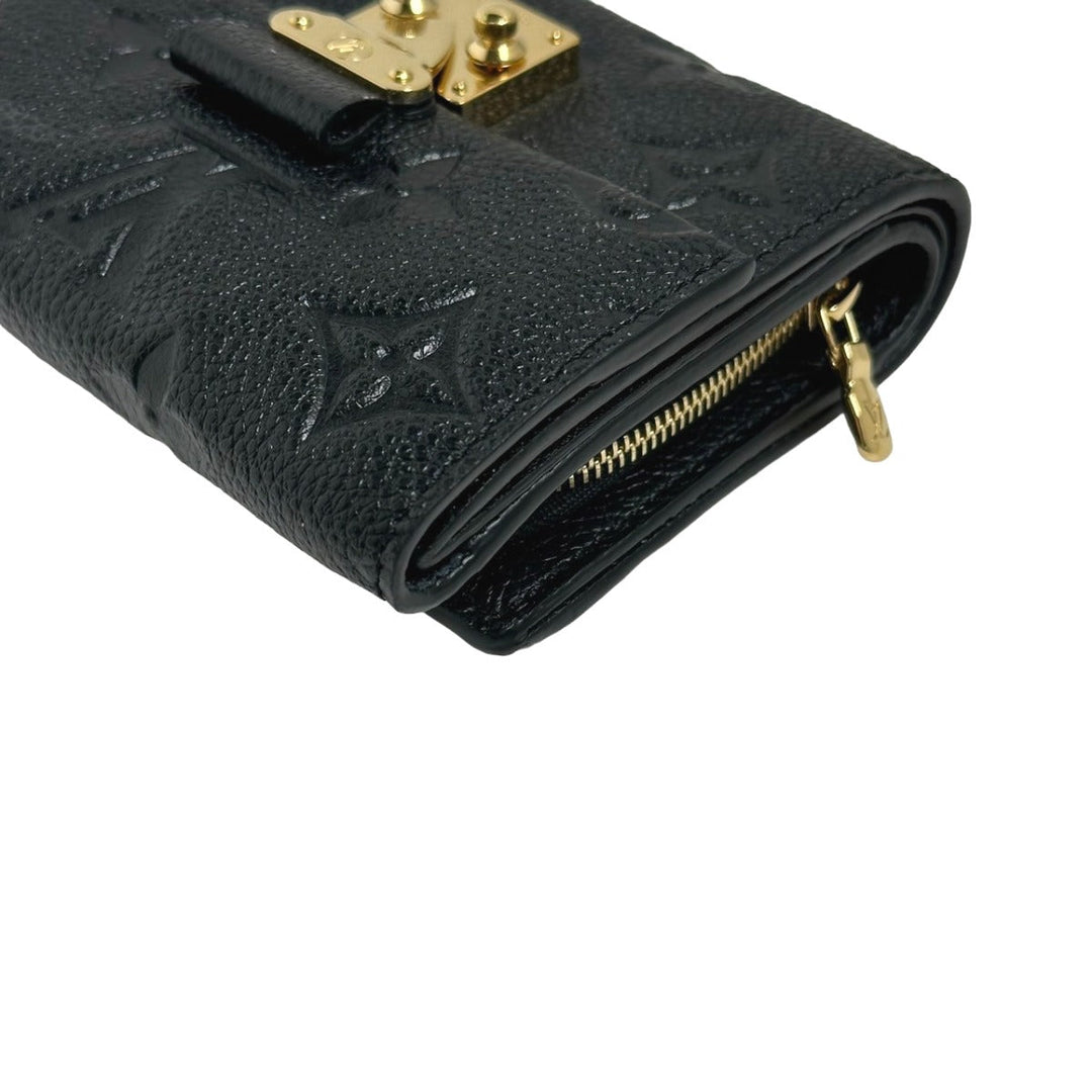 LOUIS VUITTON Tri-fold wallet M80880 Monogram Ann Platt black Tri-fold wallet Ann Platt Portefeuille Metis Women Used Authentic