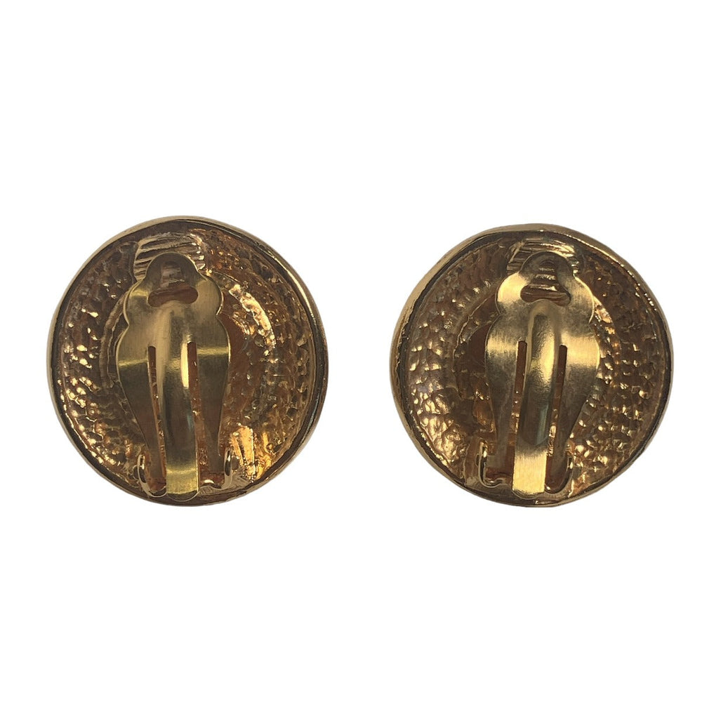 CHANEL Earring Gold Plated gold Fake pearl Gold Plated Women Used Authentic