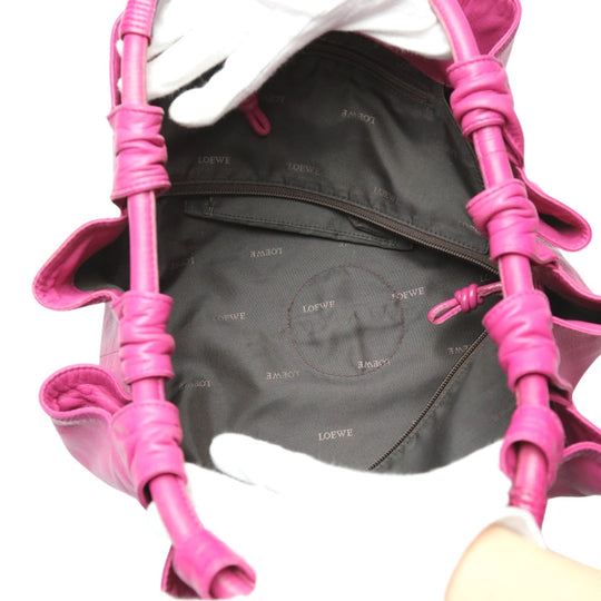 LOEWE Handbag Calfskin pink Handbag Nappa Aire Women Used Authentic