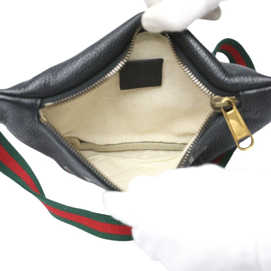GUCCI Waist bag 527792 leather black Waist pouch unisex(Unisex) Used Authentic