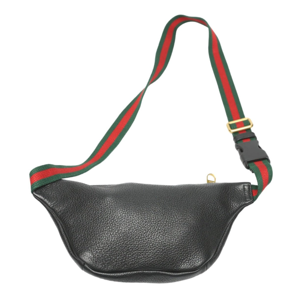 GUCCI Waist bag 527792 leather black Waist pouch unisex(Unisex) Used Authentic