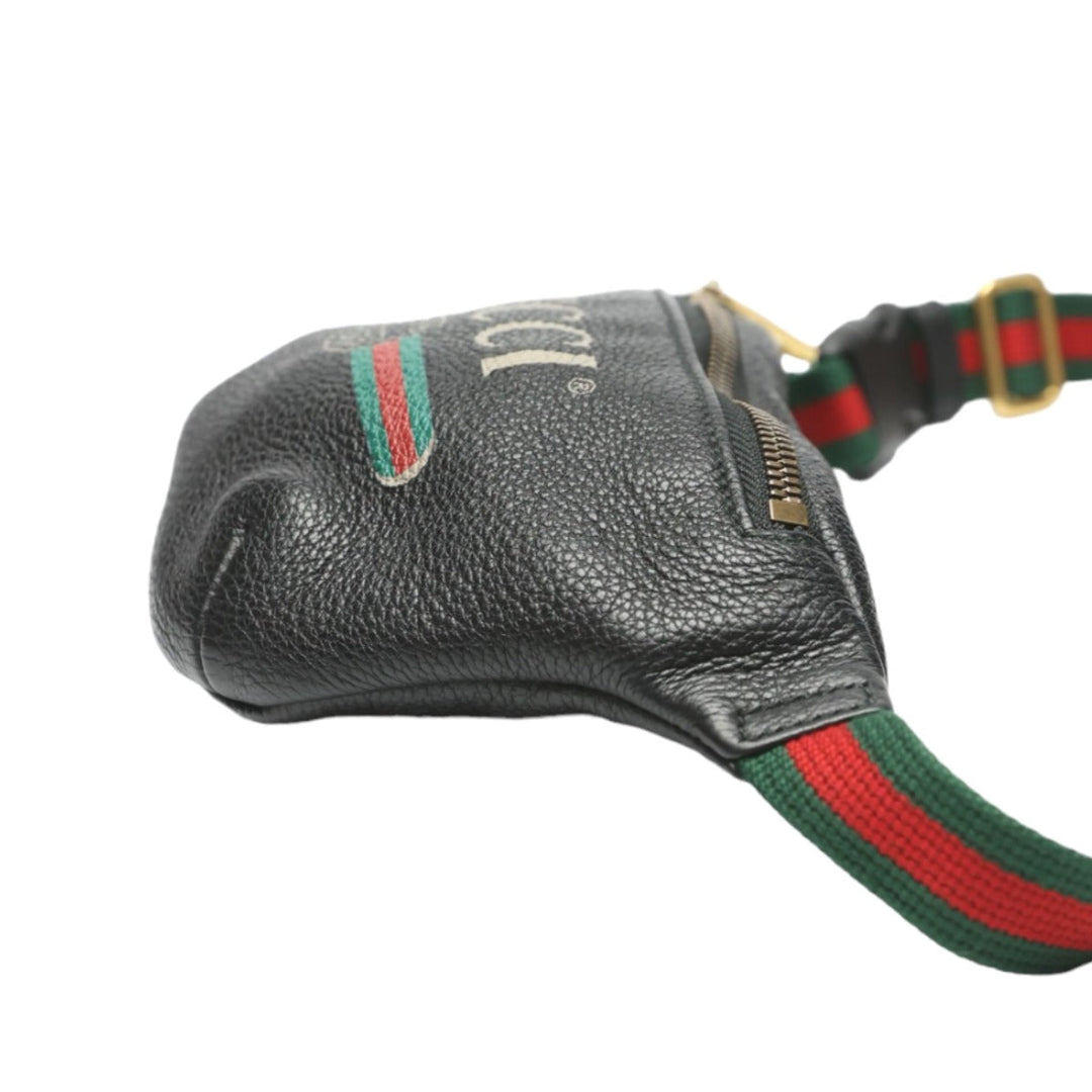 GUCCI Waist bag 527792 leather black Waist pouch unisex(Unisex) Used Authentic