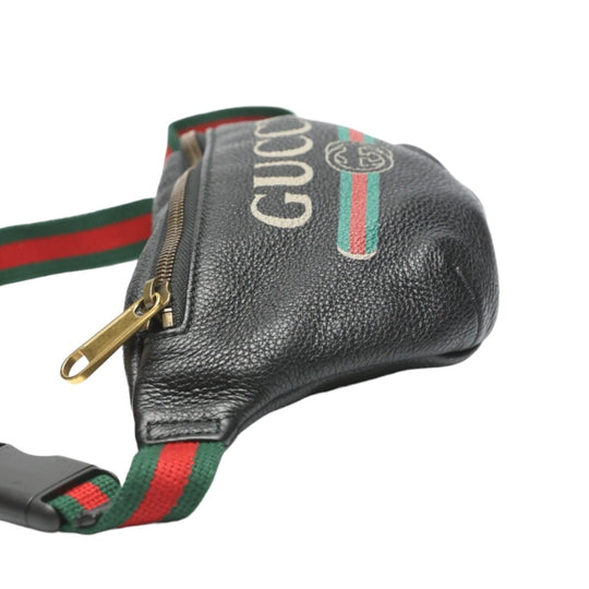 GUCCI Waist bag 527792 leather black Waist pouch unisex(Unisex) Used Authentic