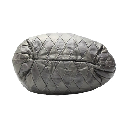 MIUMIU Shoulder Bag Calfskin gray MIUMIU 2WAY quilting Women Used Authentic