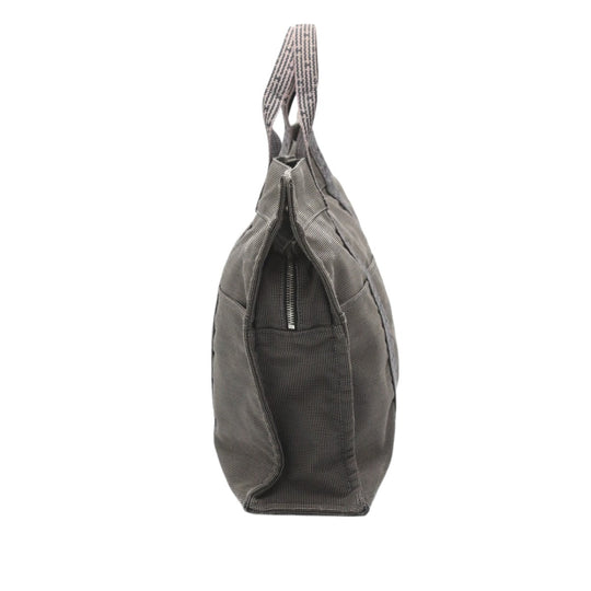 HERMES Tote Bag canvas gray Tote Bag Tote MM Her Line mens(Unisex) Used Authentic