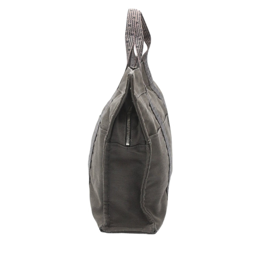 HERMES Tote Bag canvas gray Tote Bag Tote MM Her Line mens(Unisex) Used Authentic