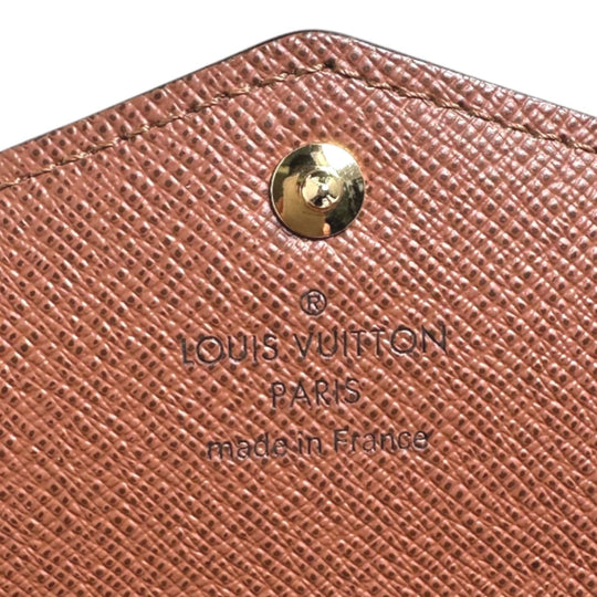 LOUIS VUITTON Long Wallet Purse M60531 Monogram canvas Brown Wallet Monogram Portefeuille Sara unisex(Unisex) Used Authentic