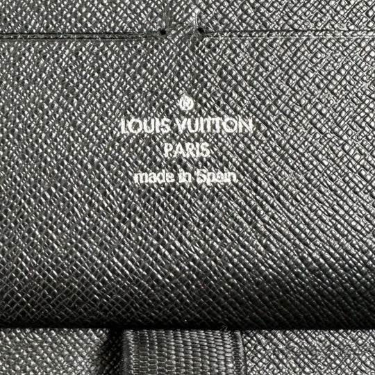 LOUIS VUITTON Long Wallet Purse N63077 Damier Grafitto Canvas black Zip Around Damier Graphite Zippy Organizer mens Used Authentic