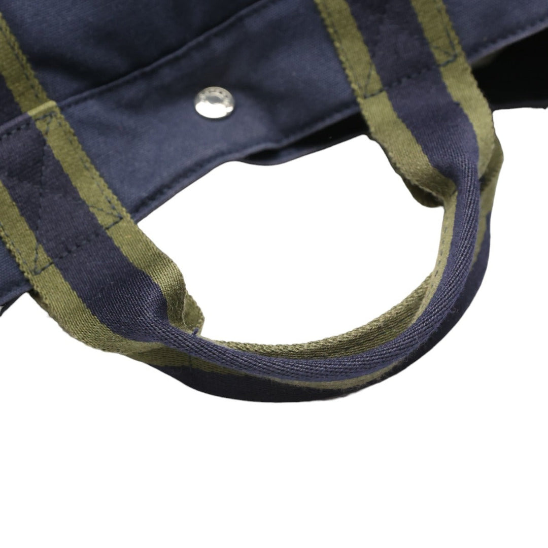 HERMES Tote Bag canvas Navy Tote Bag Fool Toe mens(Unisex) Used Authentic