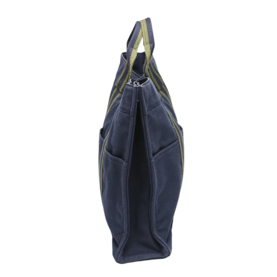 HERMES Tote Bag canvas Navy Tote Bag Fool Toe mens(Unisex) Used Authentic