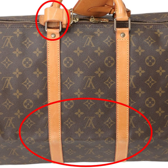 LOUIS VUITTON Boston Duffel bag M41424 Monogram canvas Brown Travel bag Monogram Keepall 55 mens(Unisex) Used Authentic