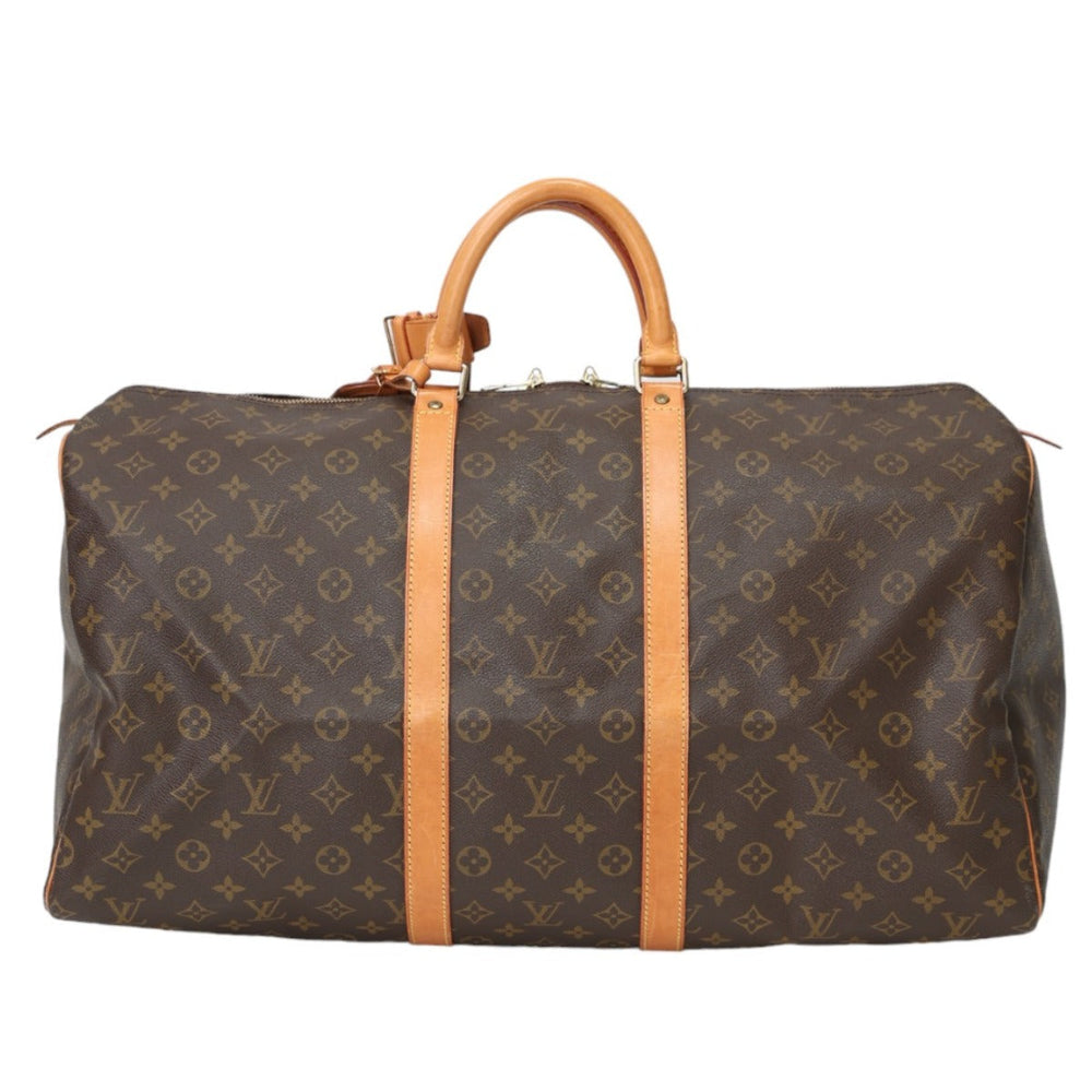 LOUIS VUITTON Boston Duffel bag M41424 Monogram canvas Brown Travel bag Monogram Keepall 55 mens(Unisex) Used Authentic